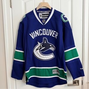 Authentic Reebok Vancouver Canucks Blue Orca Jersey Size Large